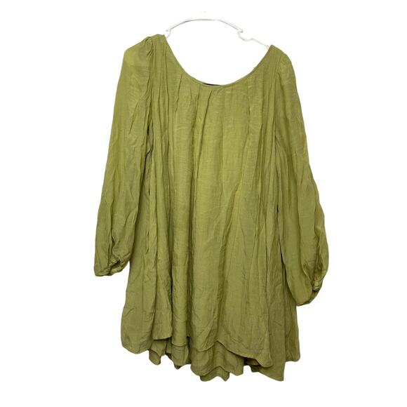 You Know as Pinky tunic dress top women's large chartreuse green size large - Picture 1 of 16